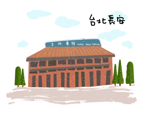 TCCC 台北長安館手繪入口