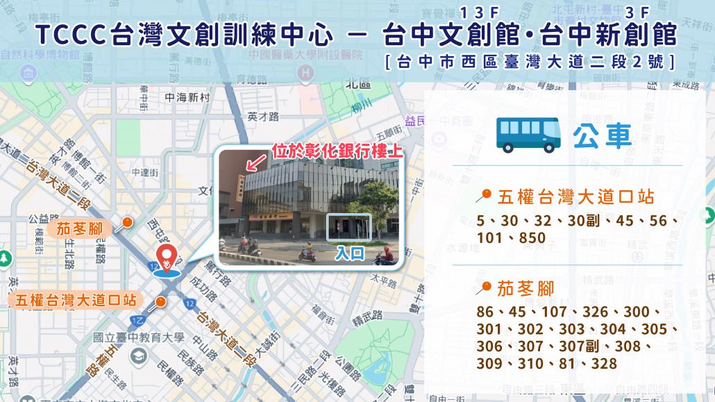 台中新創館 大眾運輸指引