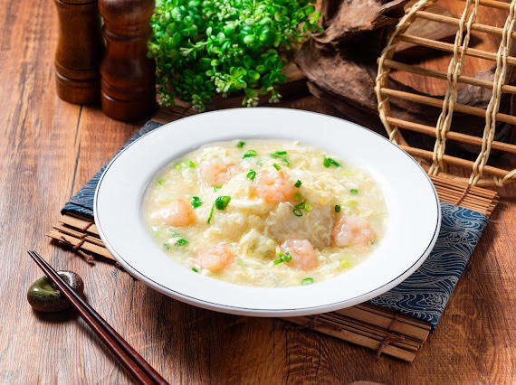 滑蛋蝦仁燴飯$115